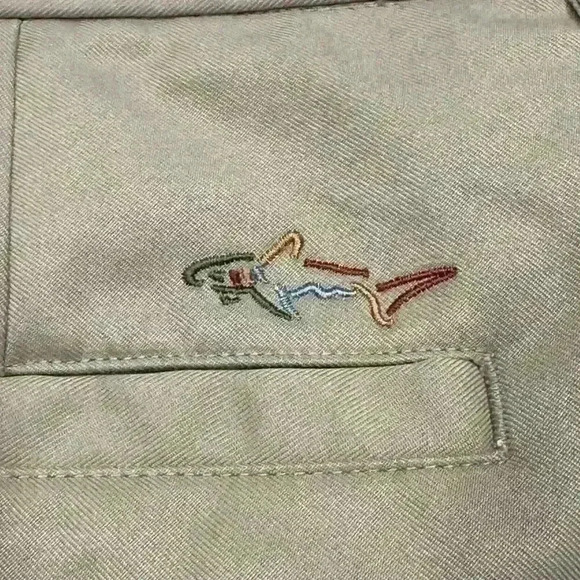 GREG NORMAN Golf Performance Shorts Mens Sz 38 Khaki Casual Dad Blokecore READ - Picture 8 of 14